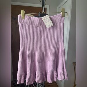 Free People soft pink Mini Ribbed Skirt
